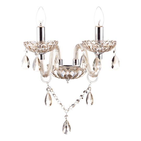 Dar Raphael Double Wall Bracket Champagne Crystal