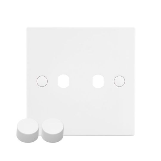 Saxby Square Edge 2G Led Dimmer 5-100W In White