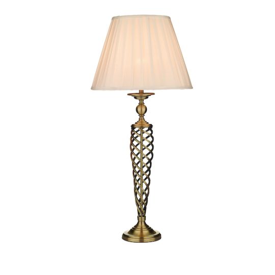 Dar Siam Table Lamp Antique Brass With Shade (Multipack)