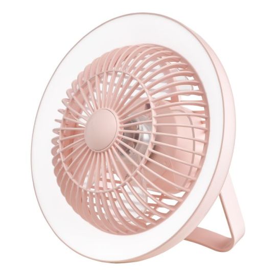 Dar Turbo Desk Fan With Lamp Pink LED