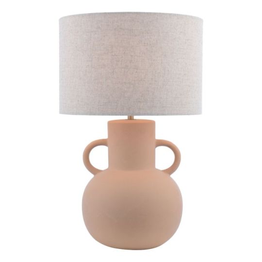 Dar Urn Ceramic Table Lamp Terracotta With Shade