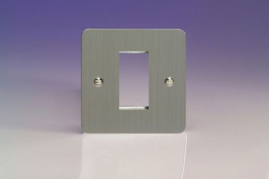 Varilight Brushed Steel DataGrid Plate (1 Grid Space)