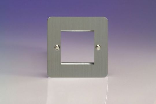 Varilight Brushed Steel DataGrid Plate (2 Grid Spaces)