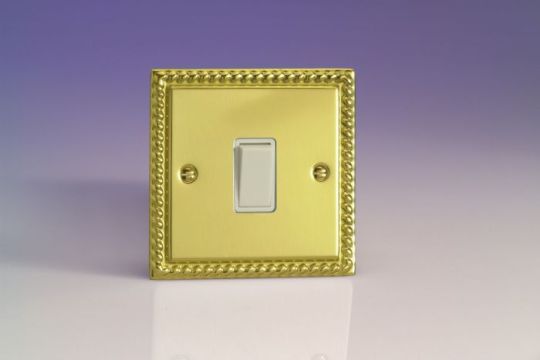 VARILIGHT Lighting - 1 GANG (SINGLE), 1 WAY 20 AMP SWITCH GEORGIAN POLISHED BRASS - XG20W