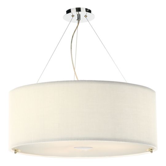 Dar Zaragoza 6 Light Pendant Cream 90CM