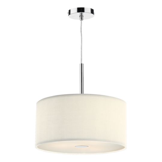 Dar Zaragoza 3 Light Pendant Cream 40cm