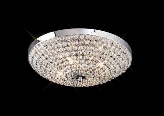 Diyas IL30187 Ava Ceiling 4 Light Polished Chrome/Crystal