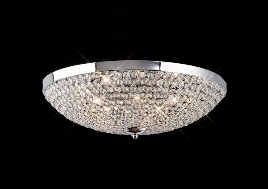 Diyas IL30189 Ava Ceiling 9 Light Polished Chrome/Crystal