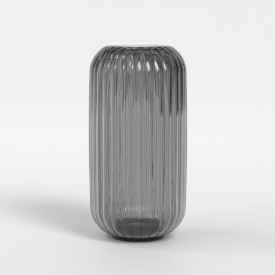 Astro Tacoma Reed Ribbed Glass Shade in Smoked Glass