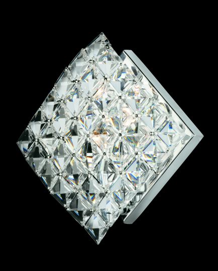 Impex Lighting - SQUARE LEAD CRYSTAL WALL LT. CHROME