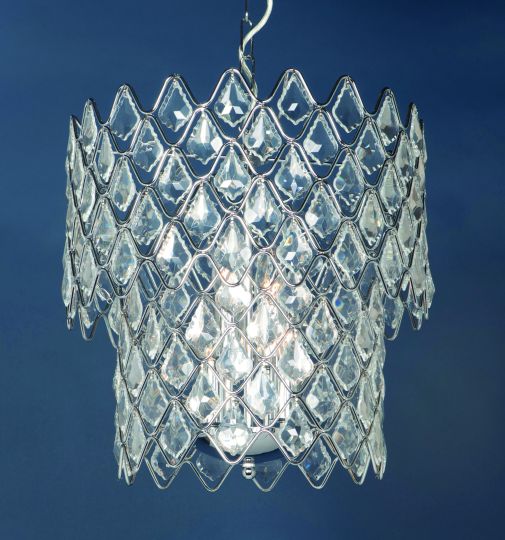 Impex Lighting - GEM TWO TIER CRYSTAL CHROME