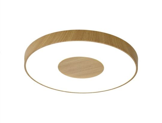 Mantra Coin Round Ceiling 100W LED With Remote Control 2700K-5000K 6000lm Wood Effect 3yrs Warranty