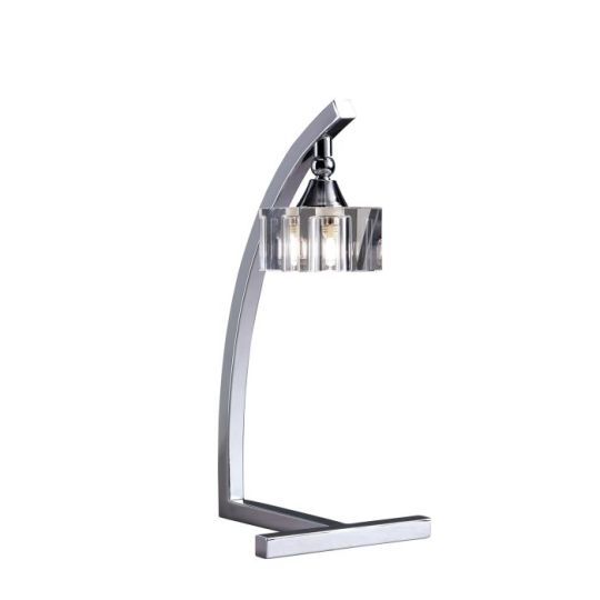 Mantra Cuadrax Table Lamp 1 Light G9 Polished Chrome