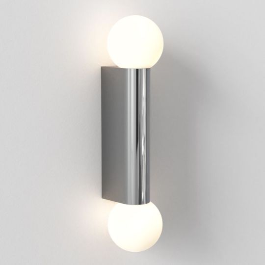 Astro Ortona Twin Bathroom Wall Light in Polished Chrome