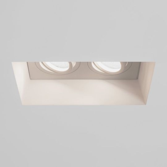 Astro Blanco Twin Adjustable Indoor Downlight in Plaster