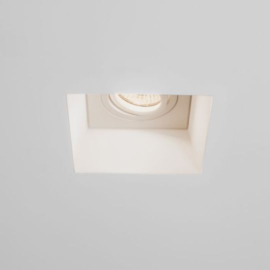 Astro Blanco Square Adjustable Indoor Downlight in Plaster