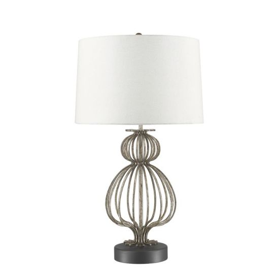 Gilded Nola Lafitte 1 Light Table Lamp  - Distressed Silver