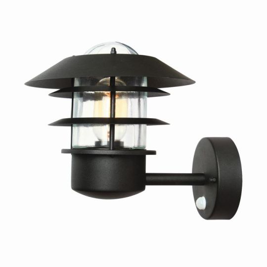 Elstead Lighting Helsingor 1 Light Pir Wall Lantern - Black