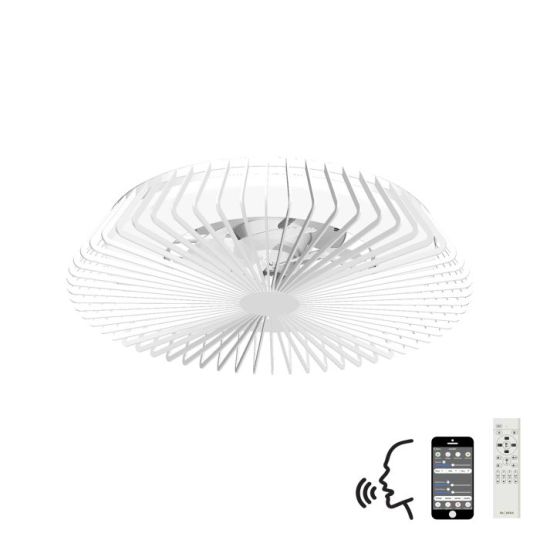 Mantra Himalaya 70W LED Dimmable Ceiling Light With Built-In 35W DC Fan c/w Remote Control APP & Alexa/Google Voice Control 4900lm White 5yrs Warranty