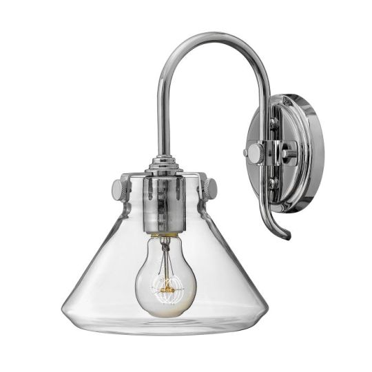 Hinkley Lighting Congress 1 Light Clear Glass Wall Light - Chrome 