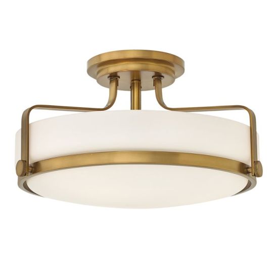 Hinkley Lighting Harper Medium Semi Flush - Heritage Brass