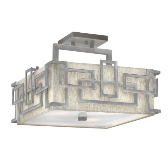 Hinkley Lighting Lanza 3 Light Semi Flush Mount - Antique Nickel