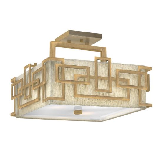 Hinkley Lighting Lanza 3 Light Semi Flush Mount - Brushed Bronze