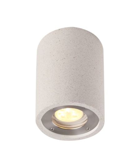 Mantra Levi Round Spotlight 1 x GU10 (Max 12W) IP65 White Concrete 2yrs Warranty