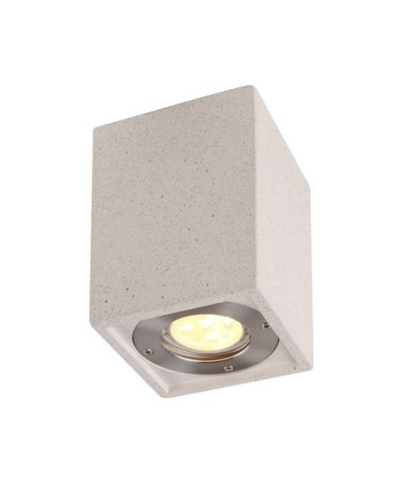 Mantra Levi Rectangular Spotlight 1 x GU10 (Max 12W) IP65 White Concrete 2yrs Warranty