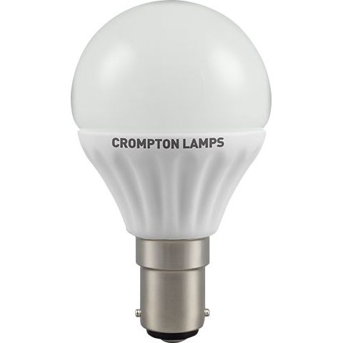 LED 4W Opal Golf Ball Bulb - Small Bayonet -  Warm White