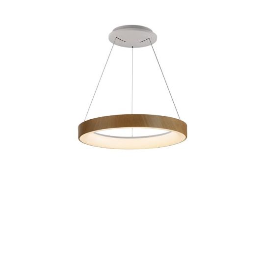 Mantra Niseko Ring Pendant 45cm 32W LED 3000K-6000K Tuneable 2560lm Remote Control Wood 3yrs Warranty