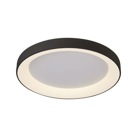 Mantra Niseko Ring Ceiling 65cm 48W LED 3000K 3900lm Black 3yrs Warranty