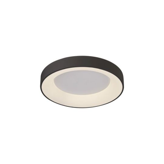 Mantra Niseko Ring Ceiling 45cm 30W LED 3000K 2250lm Black 3yrs Warranty