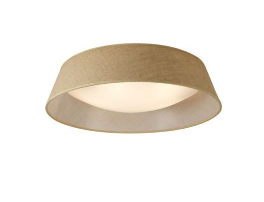 Mantra Sabina Ceiling 5 x E27 (Max 20W) Brown Linen Shade/White Acrylic