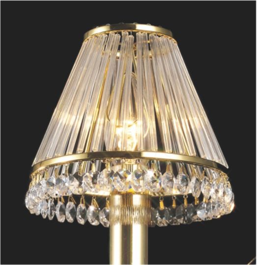 Diyas Lighting - Crystal Clip On Shade Gold Frame/Clear Glass - IL30200