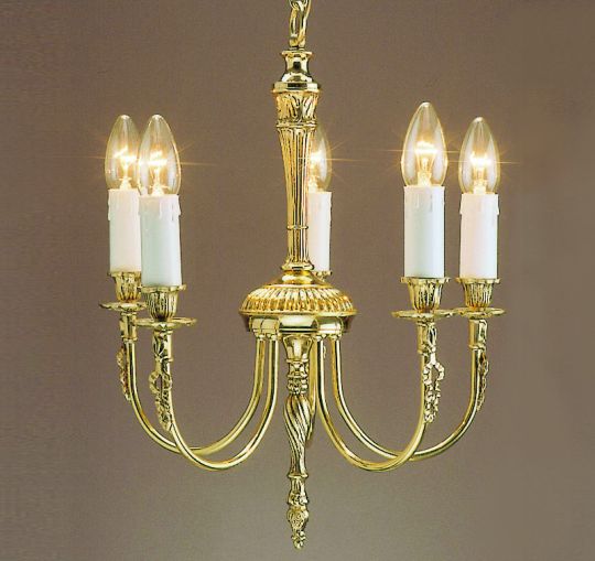 Impex Lighting - Richmond 5lt Polished Brass