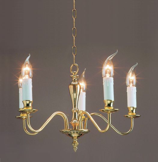 Impex Lighting - Georgian 5lt Polished Brass