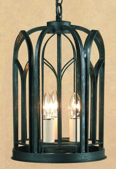 Impex SMRRV00001/ABLK Villa Series Decorative 3 Light Antique Black Ceiling Light