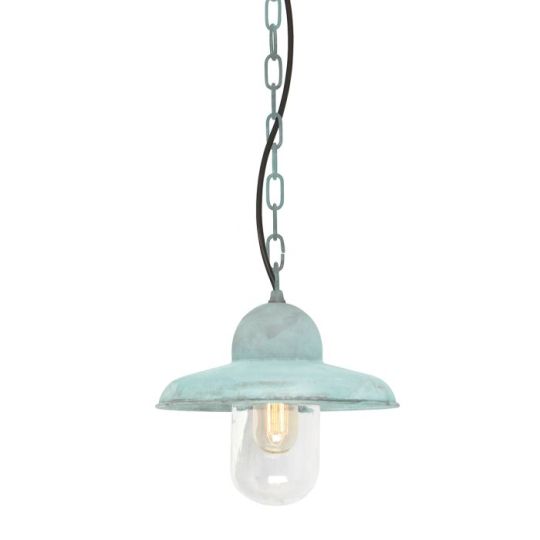 Elstead Lighting Somerton 1 Light Chain Lantern - Verdigris