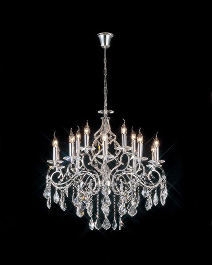 Diyas IL303110+5 Torino Pendant 15 Light Polished Chrome/Crystal