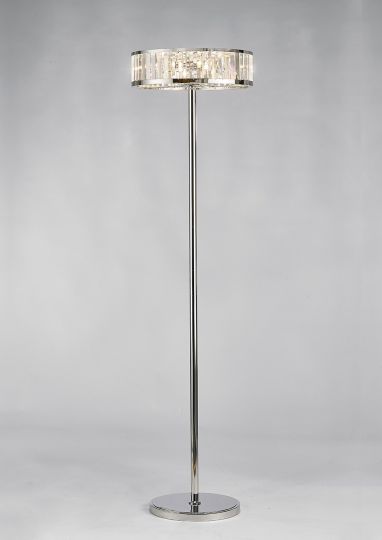 Diyas IL30177 Torre Floor Lamp 5 Light Polished Chrome/Crystal