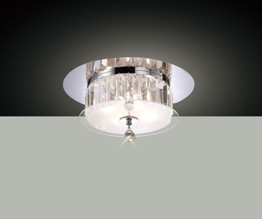 Diyas IL30241 Tosca Ceiling Round 4 Light Polished Chrome/Glass/Crystal