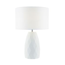 Dar Ciara Table Lamp White With Shade