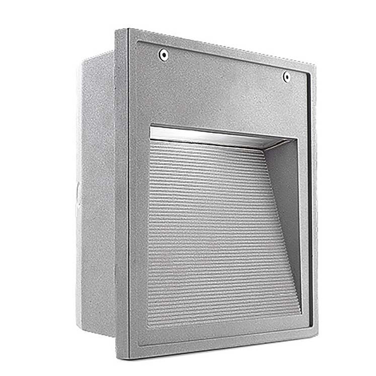 LEDS C4 05943434T2 Micenas Injected Aluminium Grey Recessed Wall Light