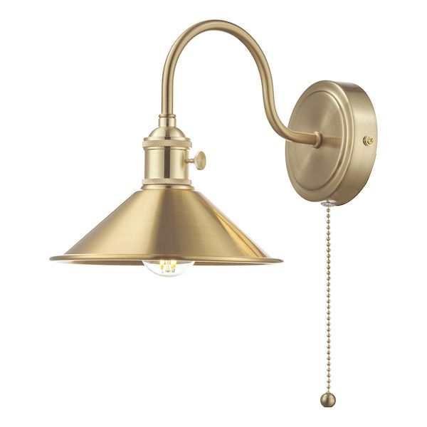 Hadano 1 Light Pendant Natural Brass With Olive Green Shade