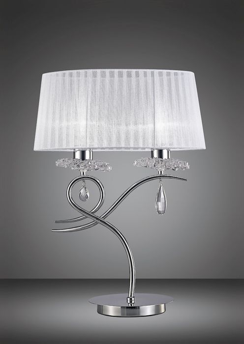 White and chrome deals lamp